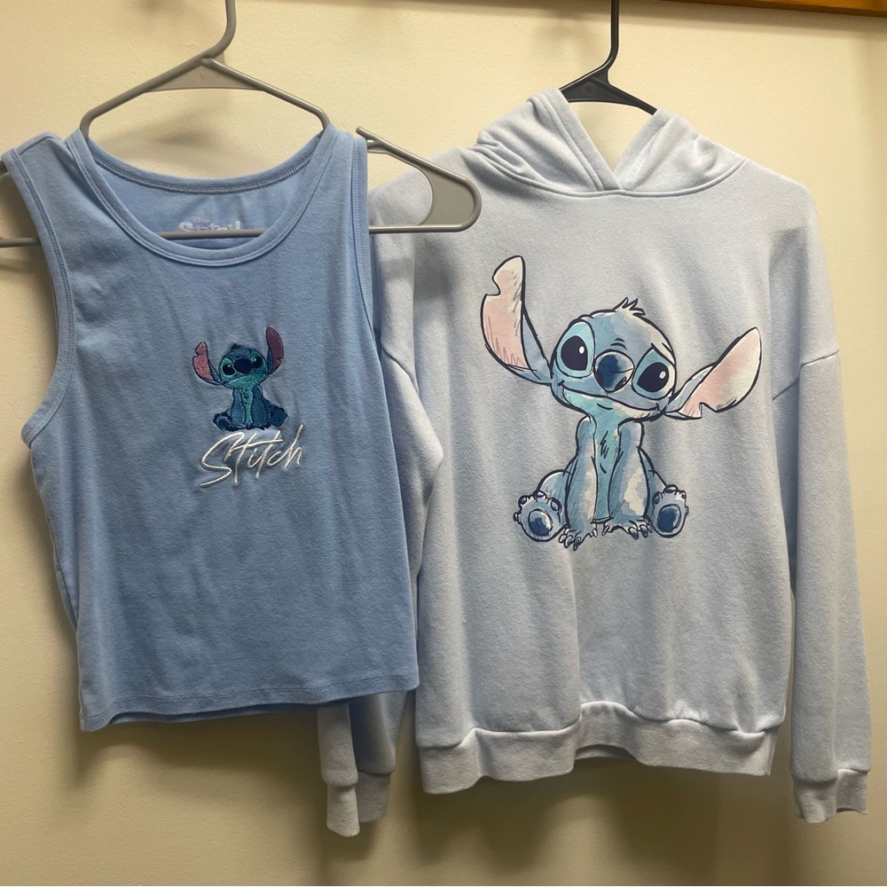 Disney’s Lilo & Stitch Light Blue Stitch Tank Top and Hoodie Set